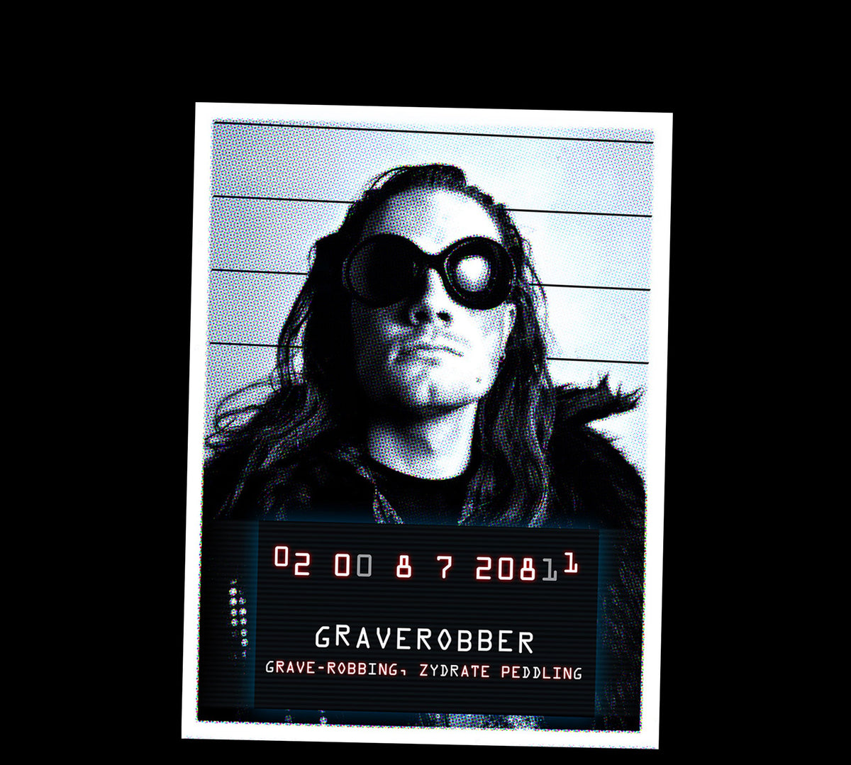 Young Graverobber Mugshot Sticker