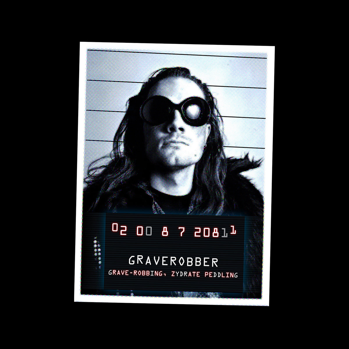 Young GraveRobber Mugshot Sticker